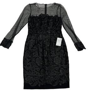 NWT Patra Dress Long Sleeve Mesh Lace 8